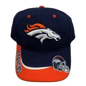 Vintage NFL Football Denver Broncos Blue & Orange Adjustable Strapback Hat